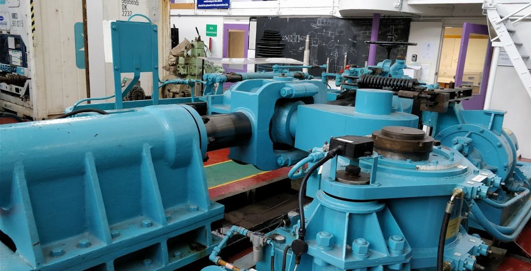 A pump train installed in a plant room